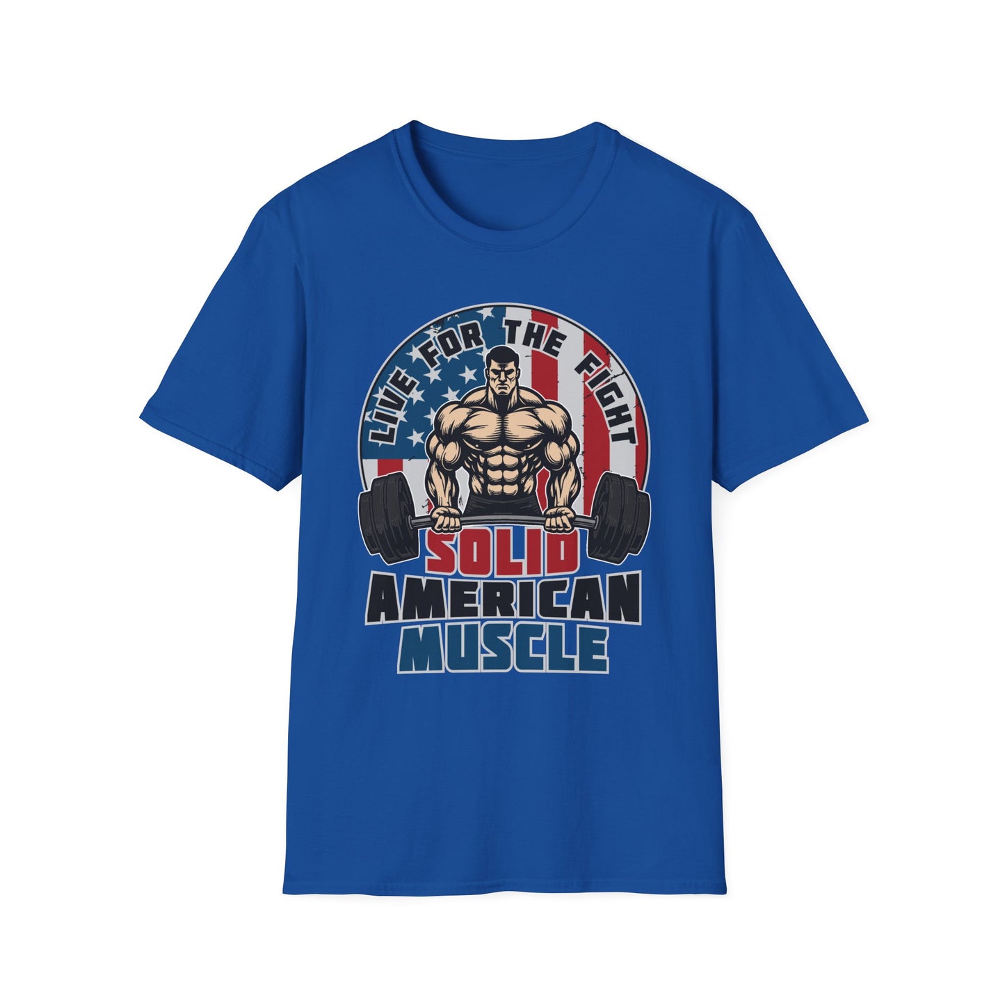 Solid American Muscle - Live for the Fight - Logo T-Shirt
