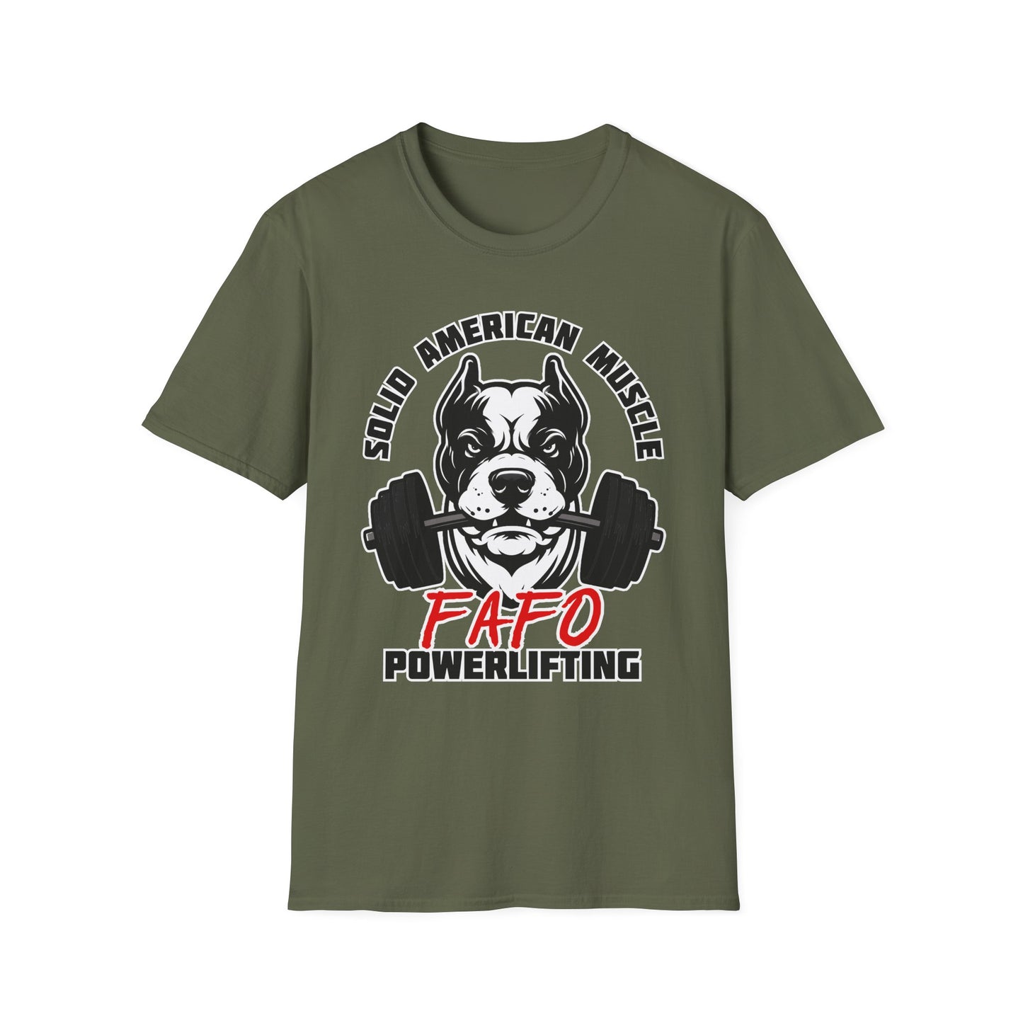 Solid American Muscle - FAFO Powerlifting - Mad Dog T-Shirt