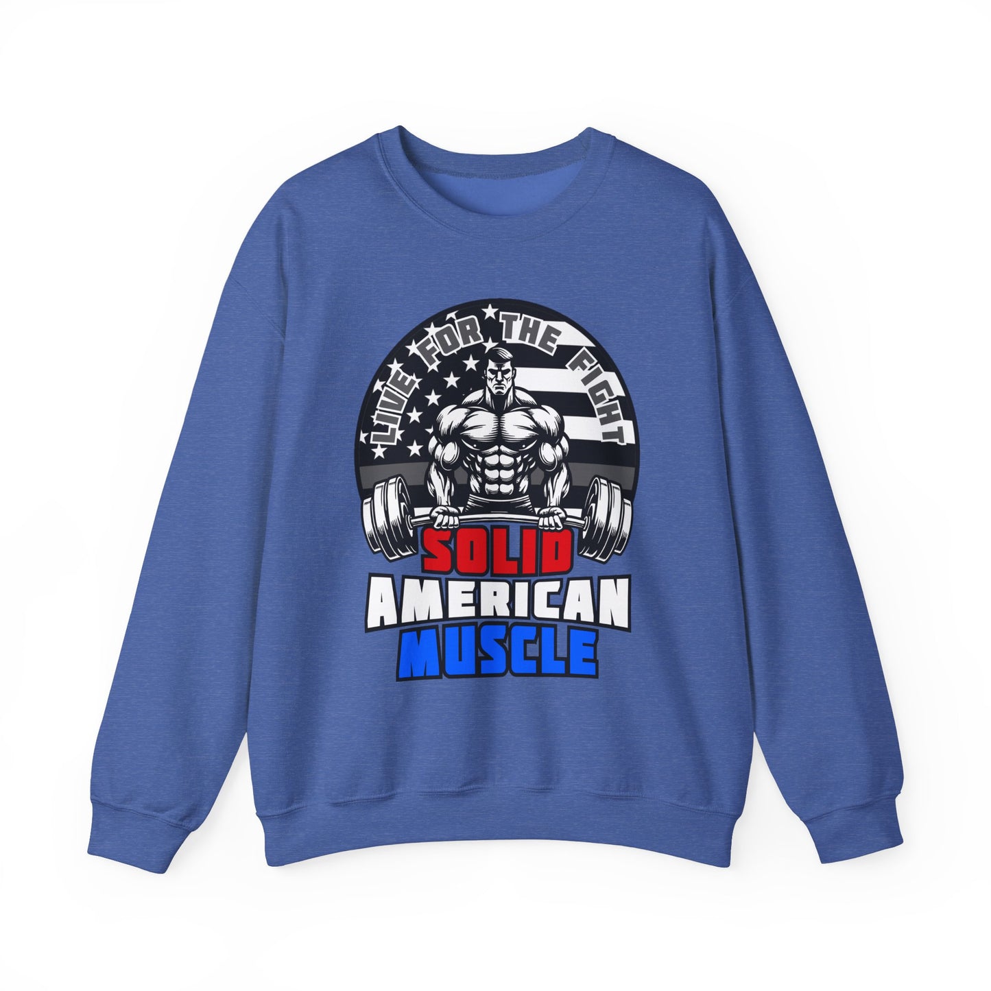 Solid American Muscle - Thin Gray Line Tribute Logo - Correctional Officer/First Responder Sweatshirt