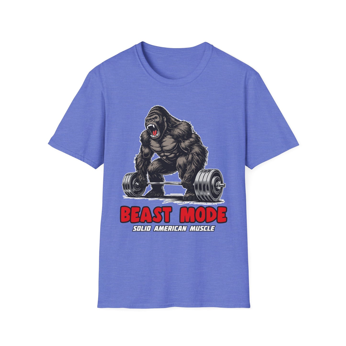 Solid American Muscle - Beast Mode - Silverback Gorilla T-Shirt