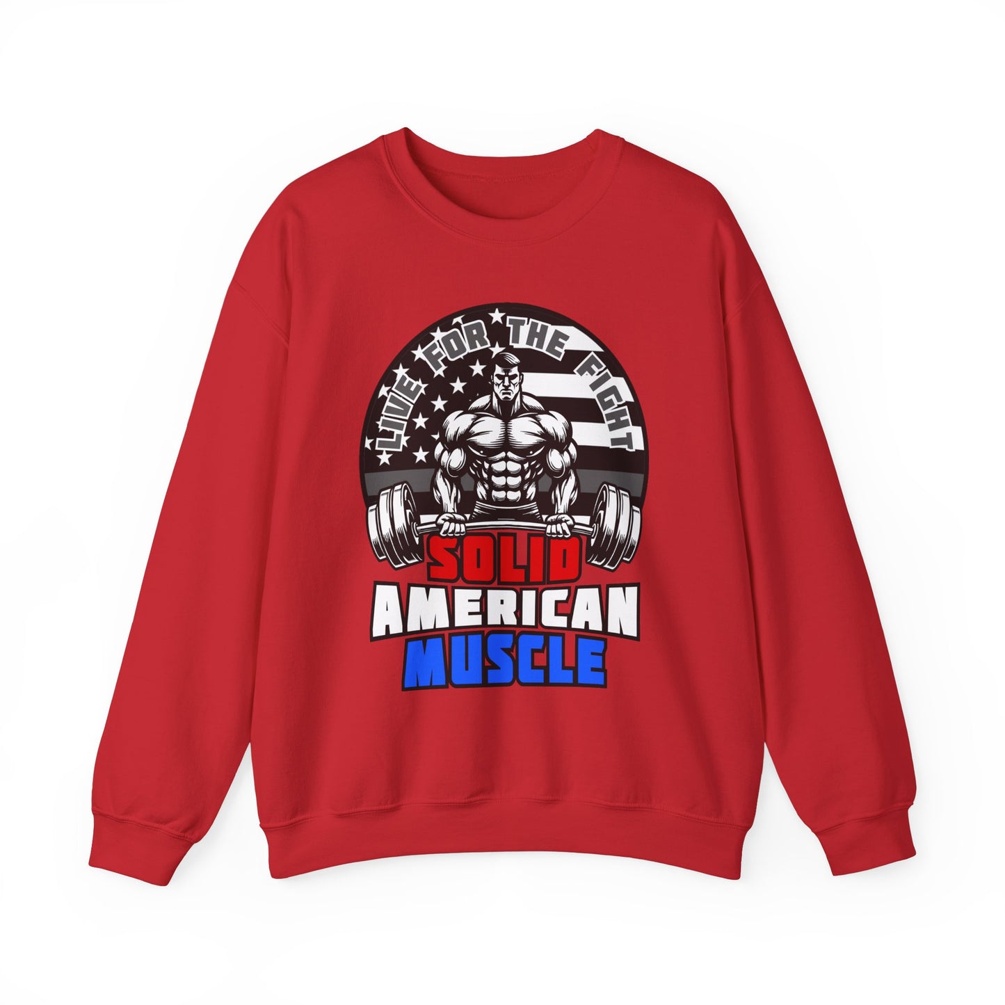 Solid American Muscle - Thin Gray Line Tribute Logo - Correctional Officer/First Responder Sweatshirt