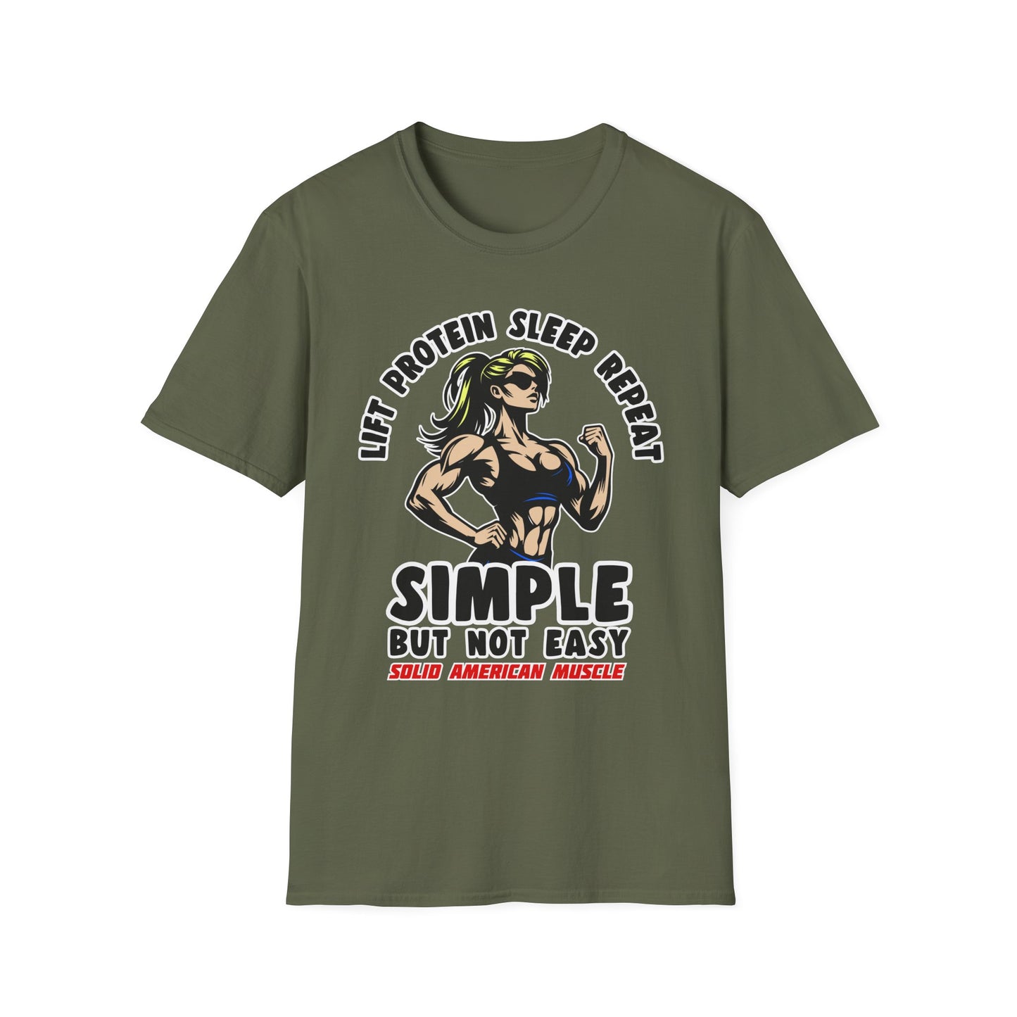 Solid American Muscle - Simple But Not Easy #1 T-Shirt