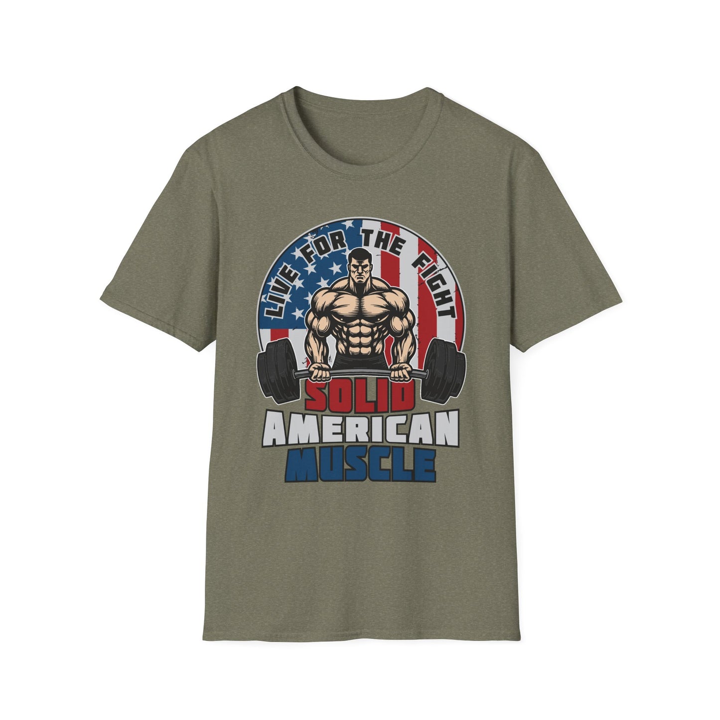 Solid American Muscle - Live for the Fight - Logo T-Shirt