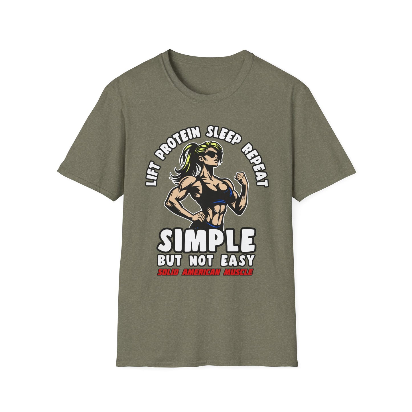 Solid American Muscle - Simple But Not Easy #1 T-Shirt