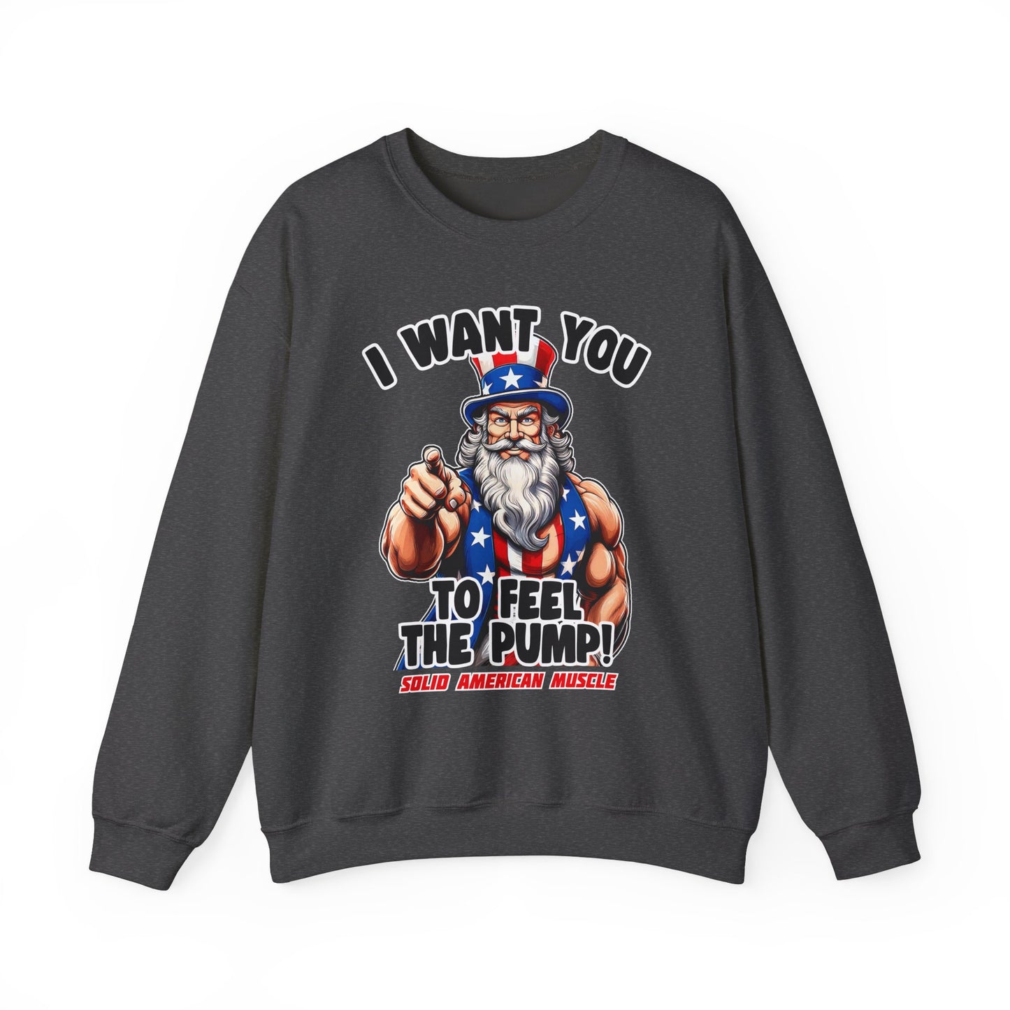 Solid American Muscle - I Want You to Feel the Pump! - Uncle Sam T-Shirt