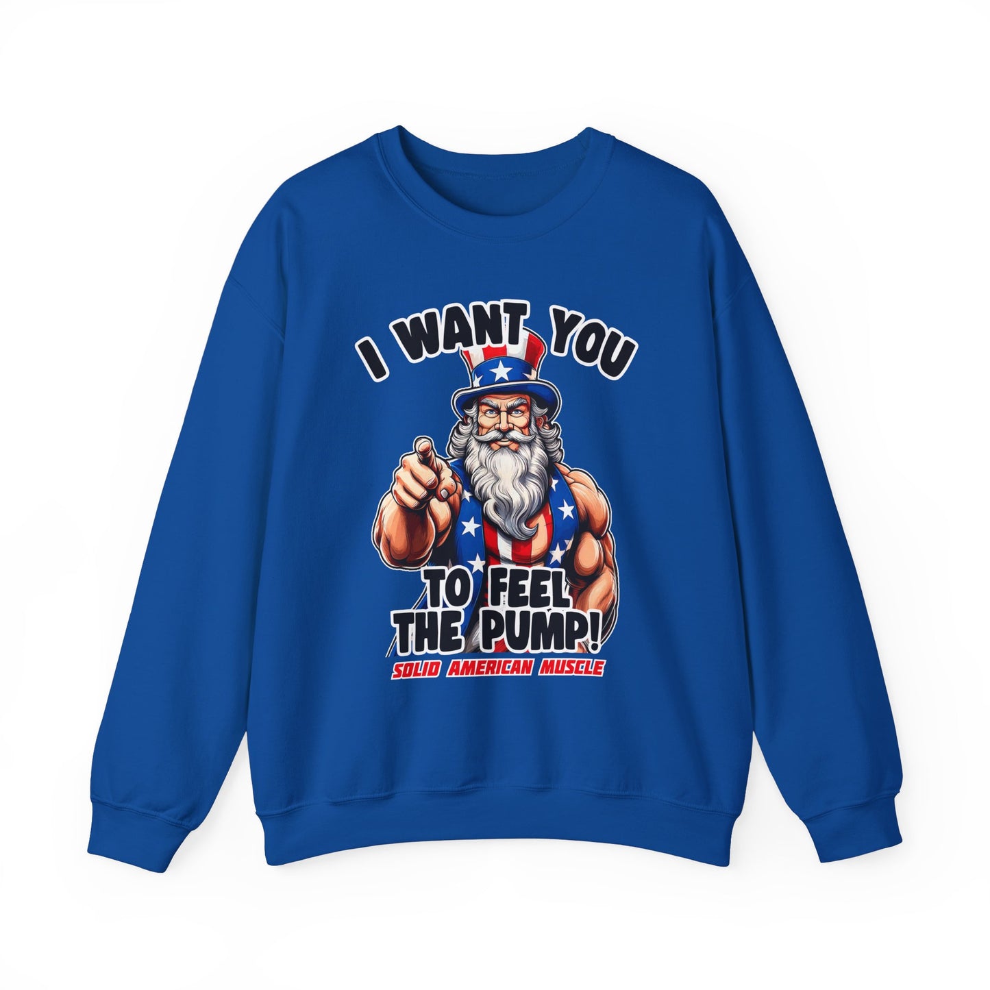 Solid American Muscle - I Want You to Feel the Pump! - Uncle Sam T-Shirt