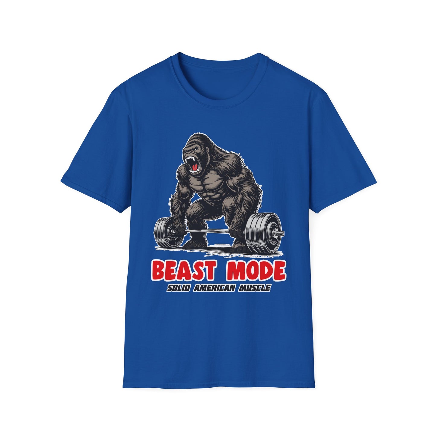 Solid American Muscle - Beast Mode - Silverback Gorilla T-Shirt