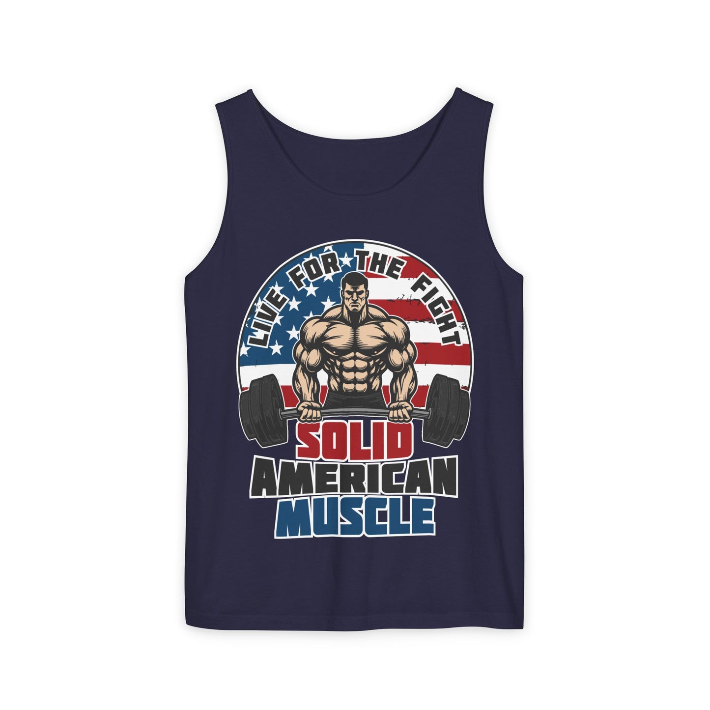 Solid American Muscle - Live For The Fight - Logo - Tank Top