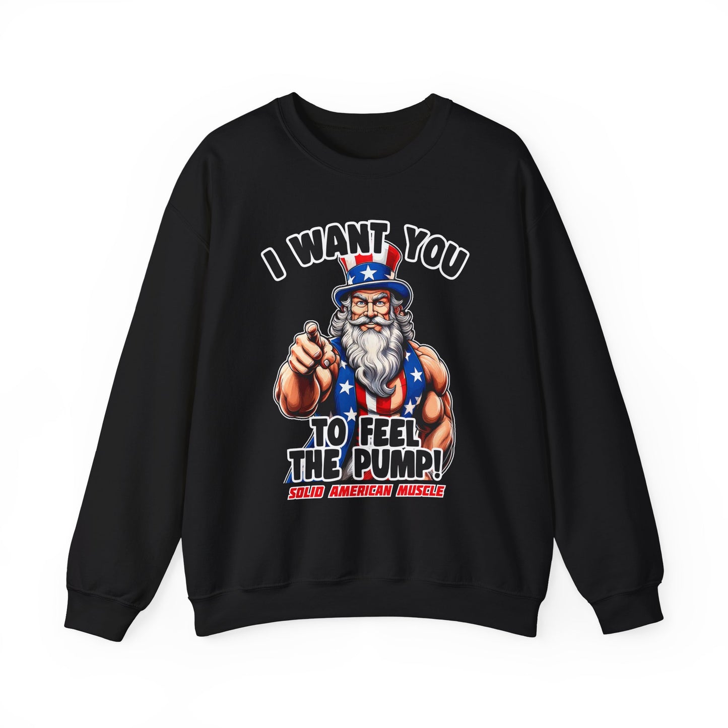 Solid American Muscle - I Want You to Feel the Pump! - Uncle Sam T-Shirt