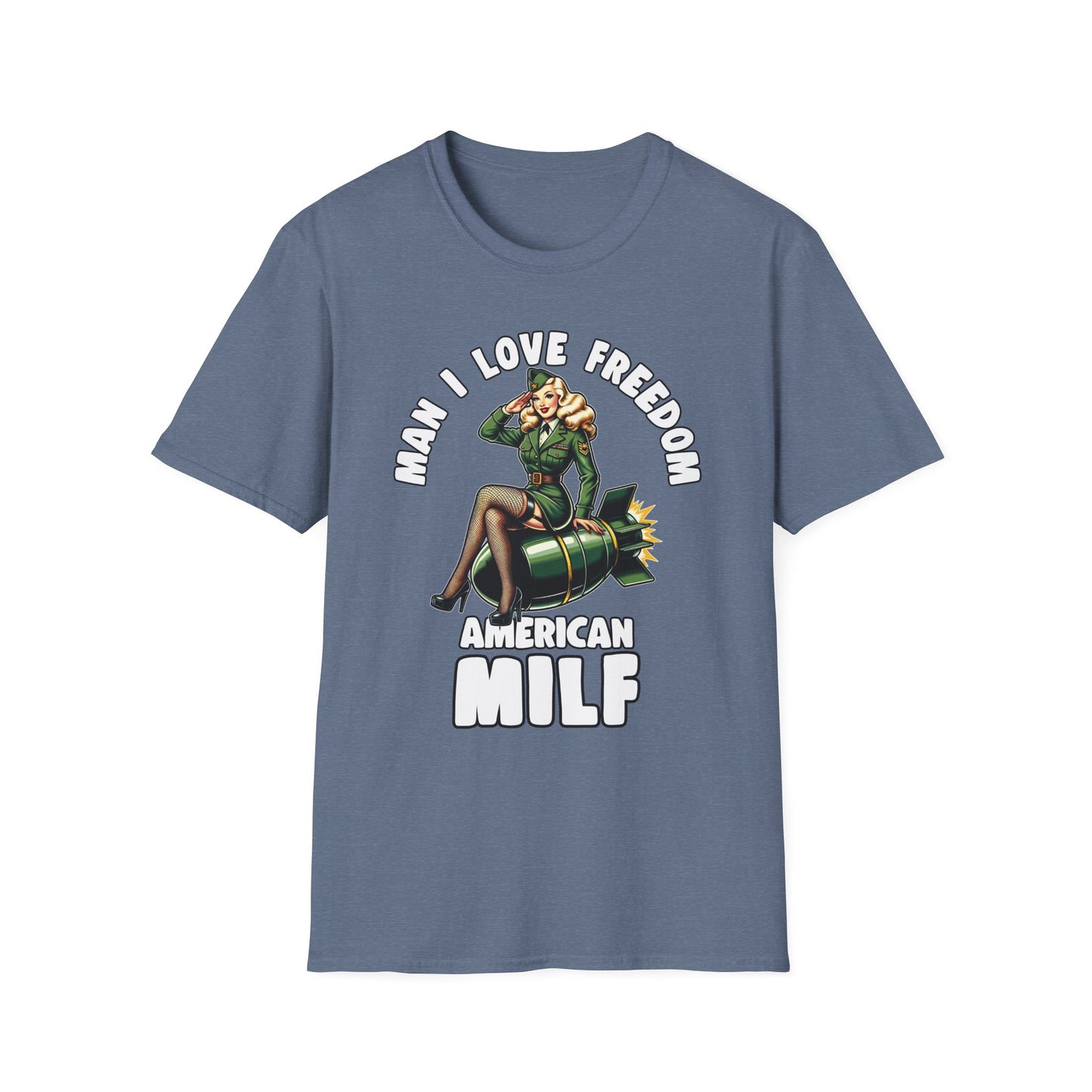 Patriot Collection - Man I Love Freedom - American MILF Pinup T-Shirt