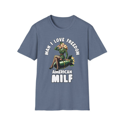 Patriot Collection - Man I Love Freedom - American MILF Pinup T-Shirt