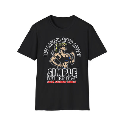 Solid American Muscle - Simple But Not Easy #1 T-Shirt