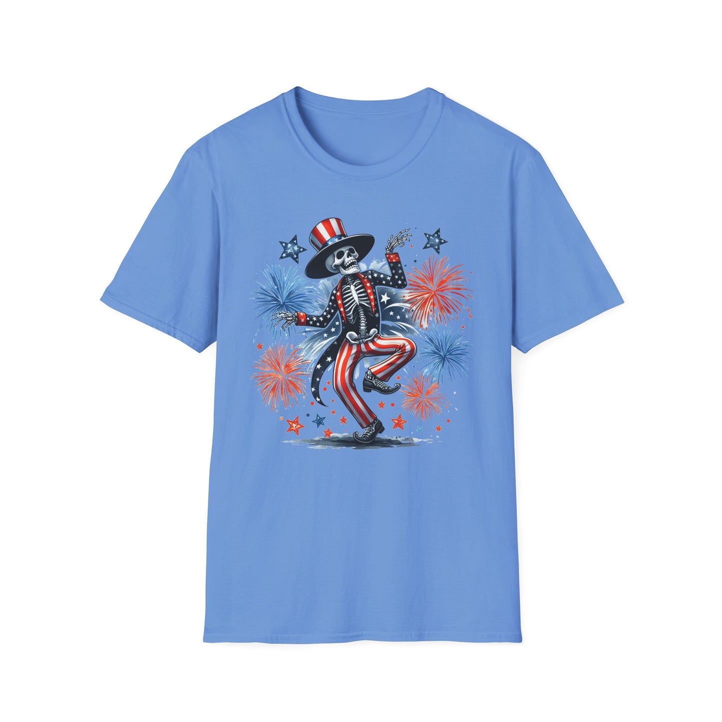 Patriot Collection - Dancing Skeleton  - Uncle Sam - USA Fireworks - T-Shirt