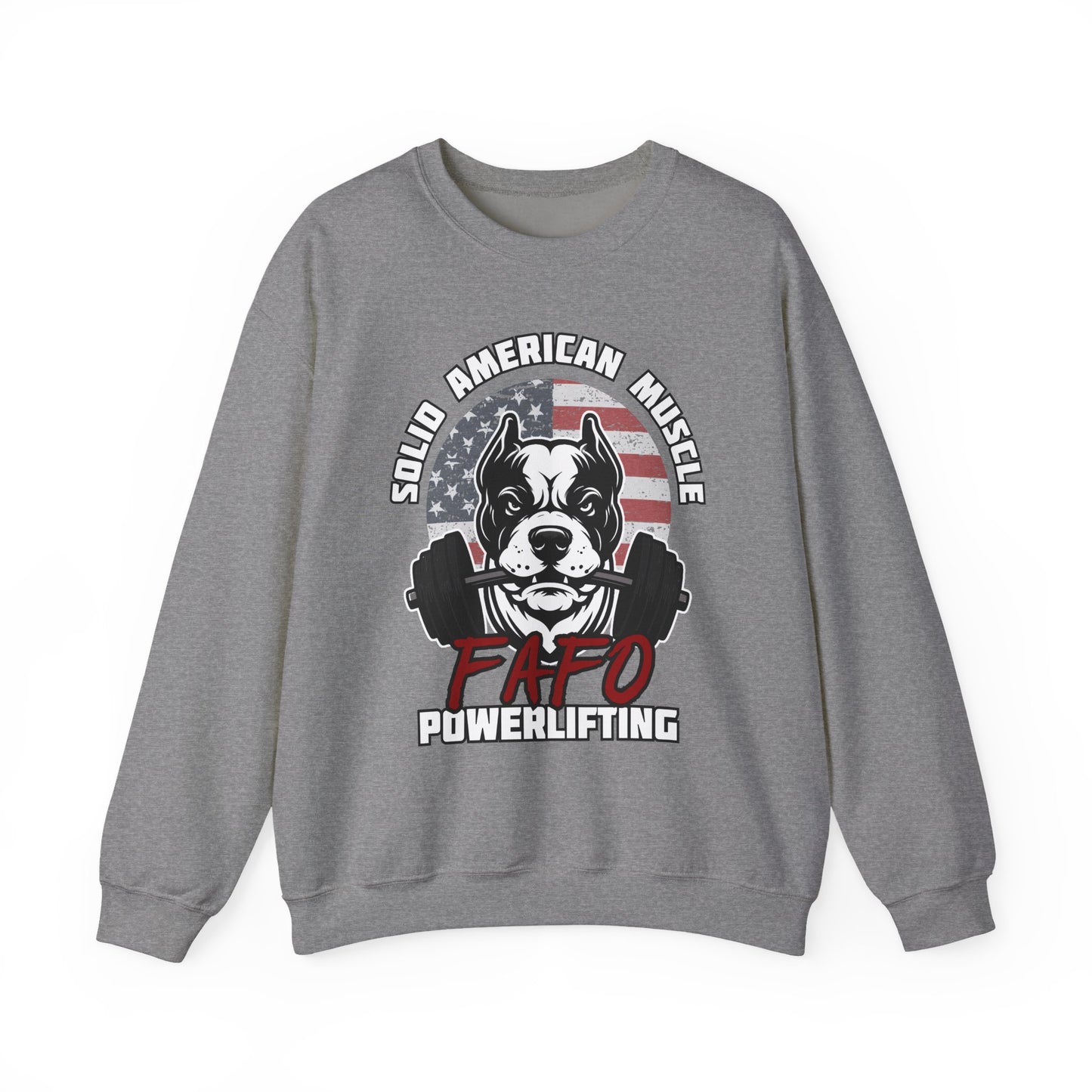 Solid American Muscle - FAFO Powerlifting - Mad Dog Sweatshirt