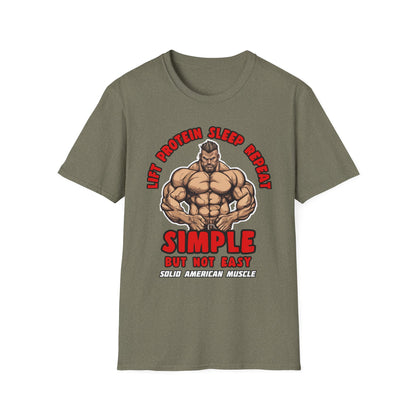 Solid American Muscle - Simple But Not Easy T-Shirt