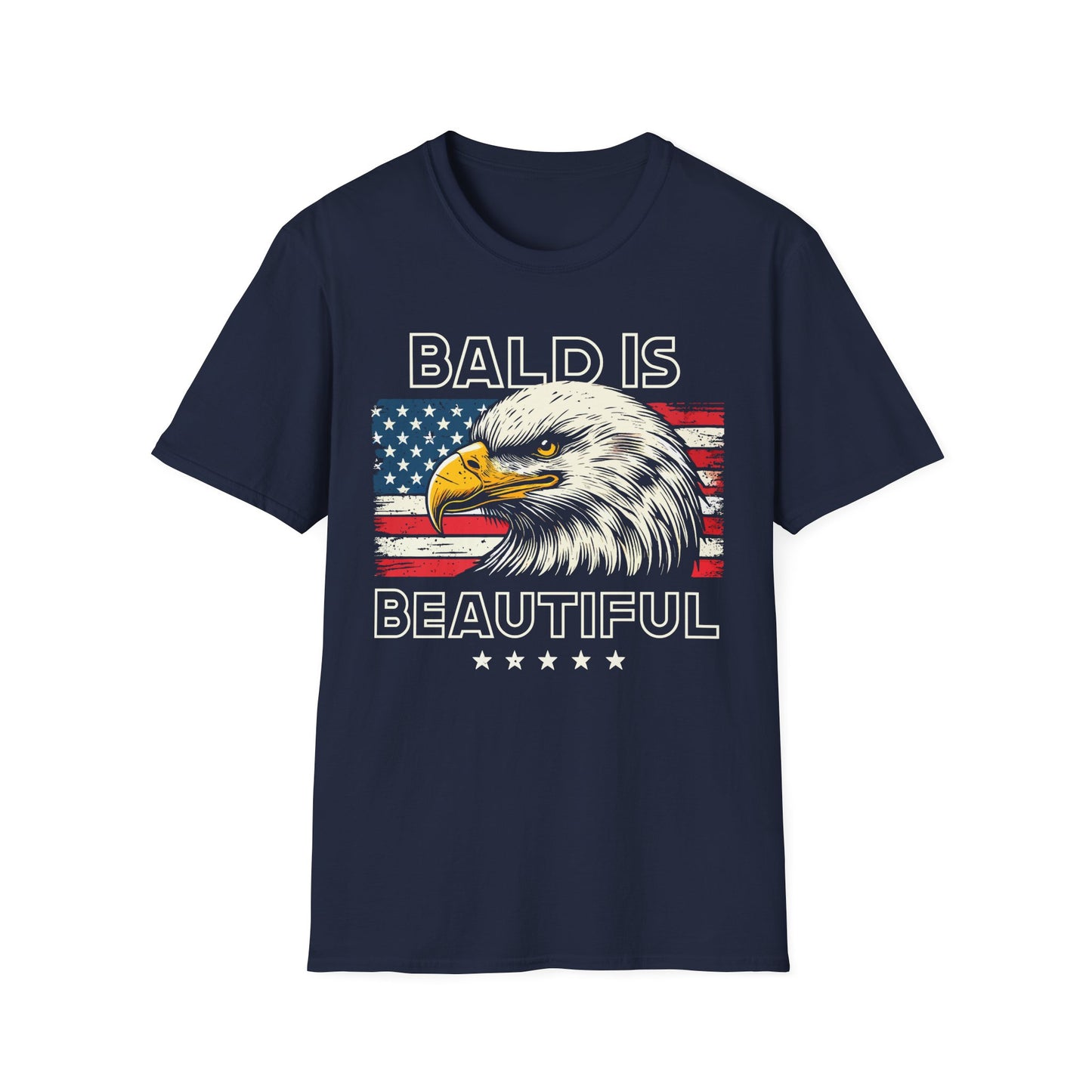 Patriot Collection - Bald Is Beautiful - USA Eagle T-Shirt