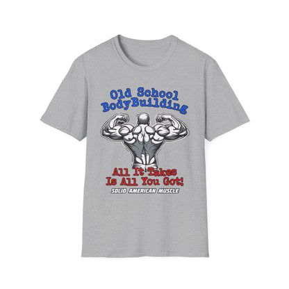 Solid American Muscle - Old School Bodybuilding T-Shirt