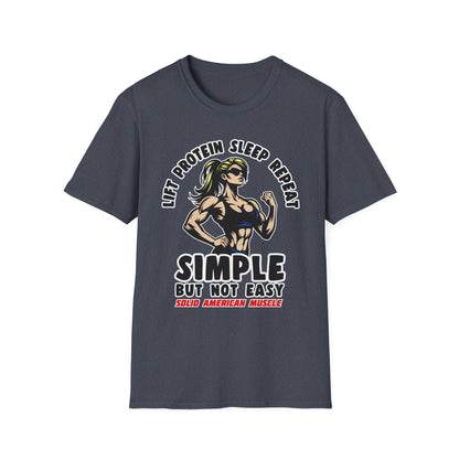 Solid American Muscle - Simple But Not Easy #1 T-Shirt