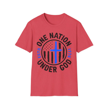 Patriot Collection - One Nation Under God - Christian Cross - T-Shirt