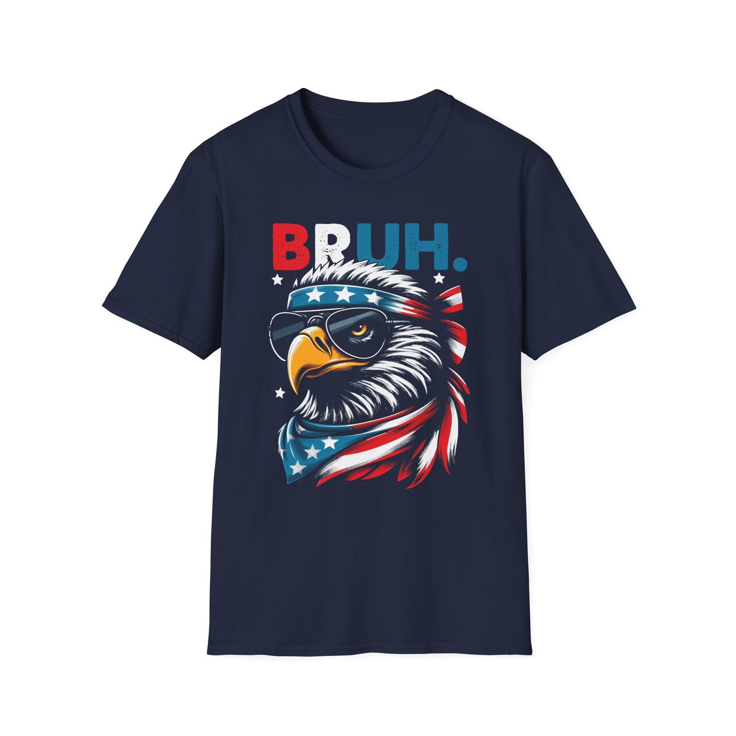 Patriot Collection - Eagle with Shades - USA Flag Bandana - Bruh - T-Shirt