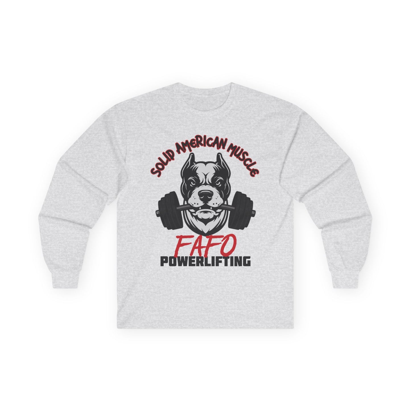 Solid American Muscle - FAFO Powerlifting - Mad Dog - Long Sleeve T-Shirt