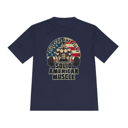 Solid American Muscle - Live for the Fight - Rustic Logo Moisture Wicking T-Shirt