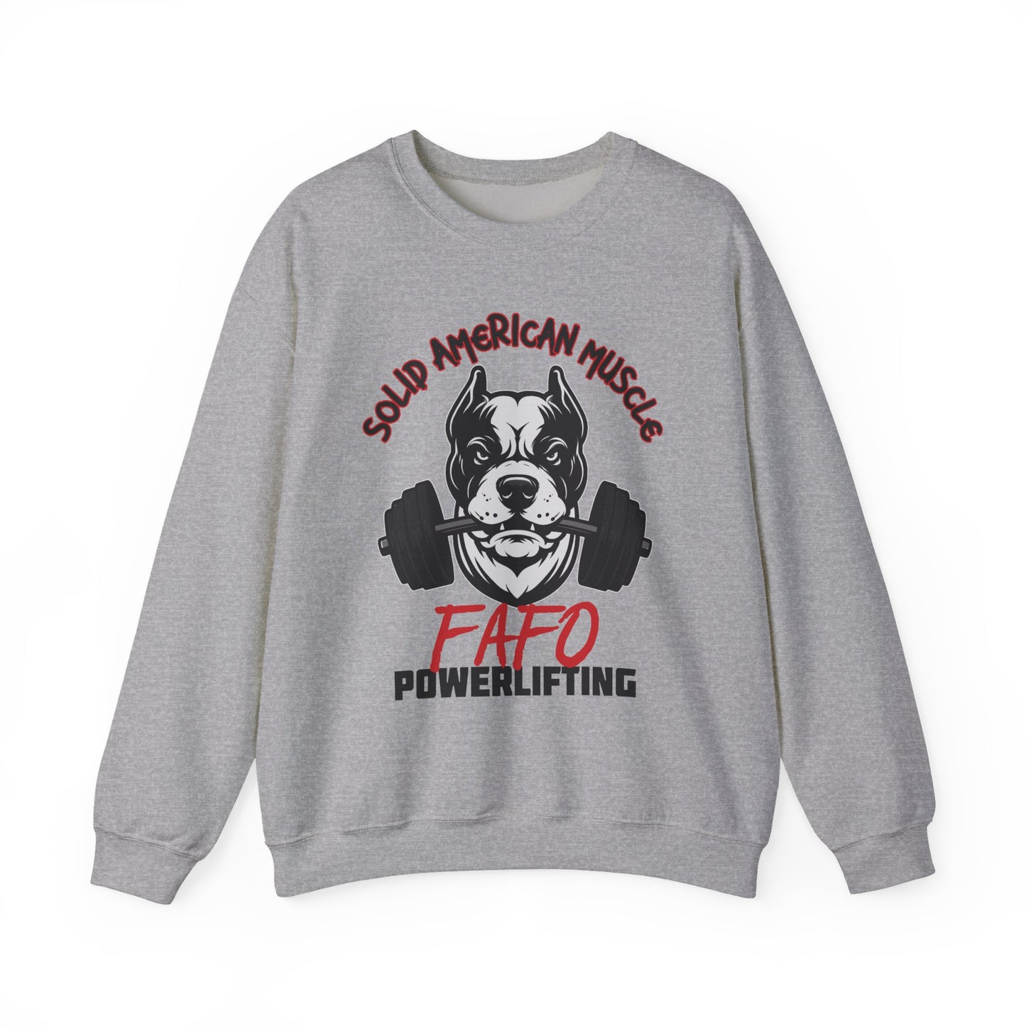 Solid American Muscle - FAFO Powerlifting - Mad Dog Sweatshirt