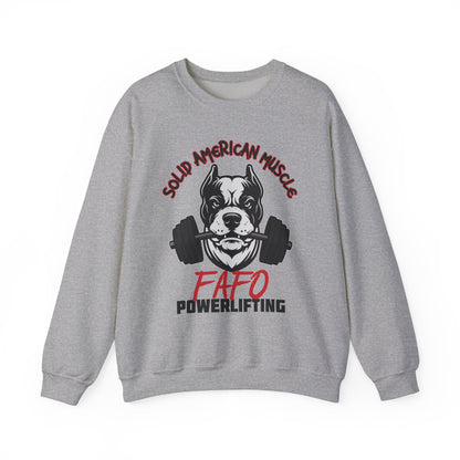 Solid American Muscle - FAFO Powerlifting - Mad Dog Sweatshirt