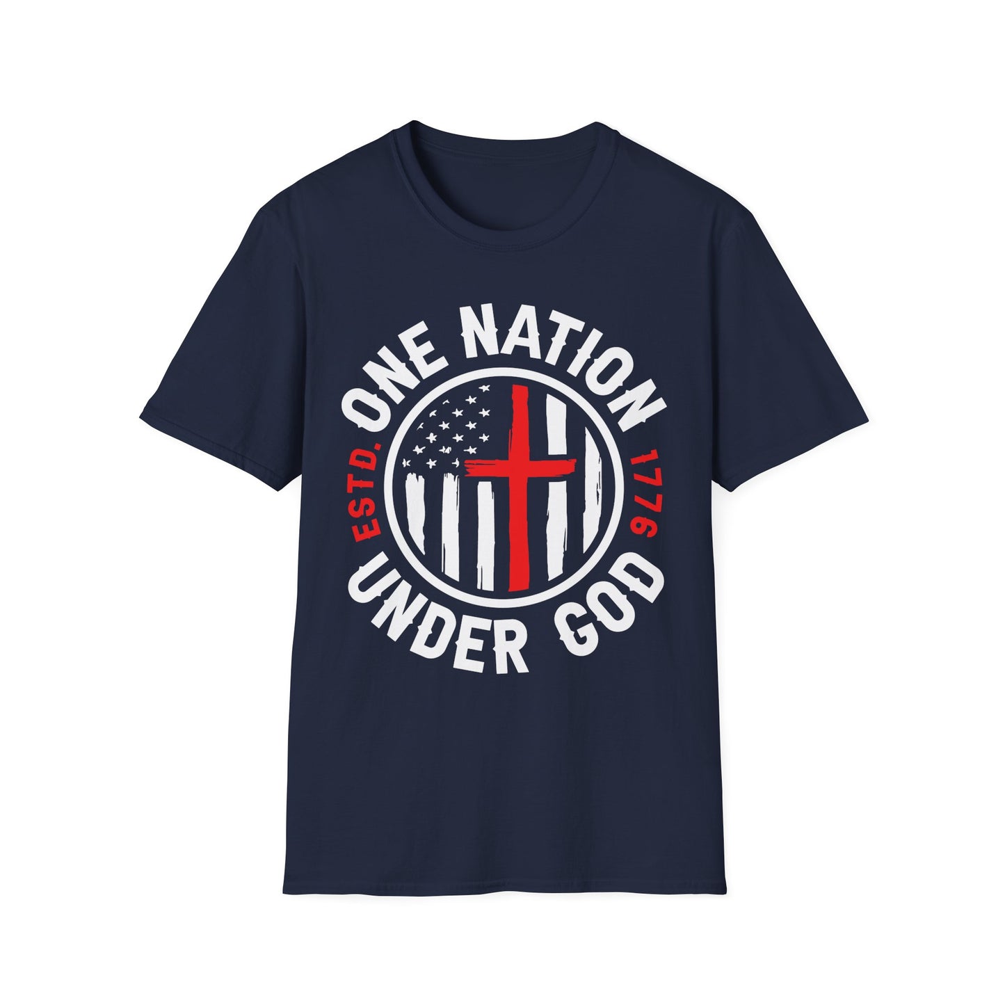 Patriot Collection - One Nation Under God - Christian Cross - T-Shirt