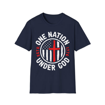 Patriot Collection - One Nation Under God - Christian Cross - T-Shirt