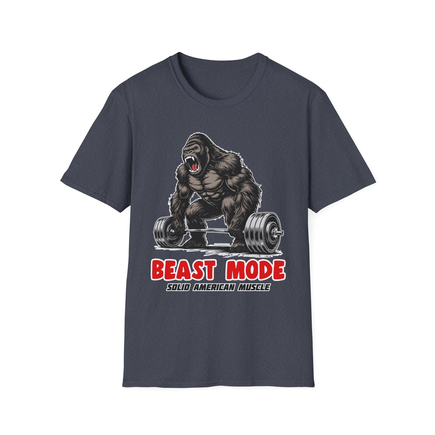 Solid American Muscle - Beast Mode - Silverback Gorilla T-Shirt
