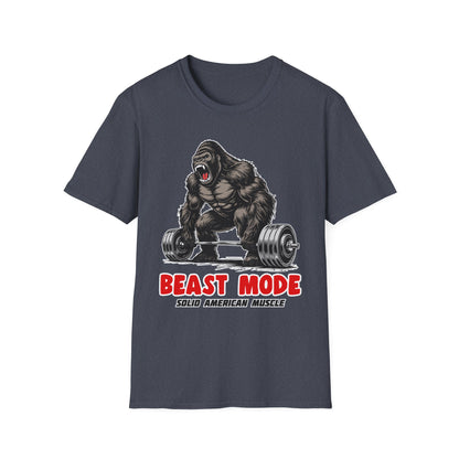 Solid American Muscle - Beast Mode - Silverback Gorilla T-Shirt