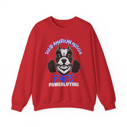 Solid American Muscle - FAFO Powerlifting - Mad Dog Sweatshirt