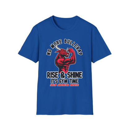 Solid American Muscle - Rise & Shine It's Gym Time - Red Bull T-Shirt