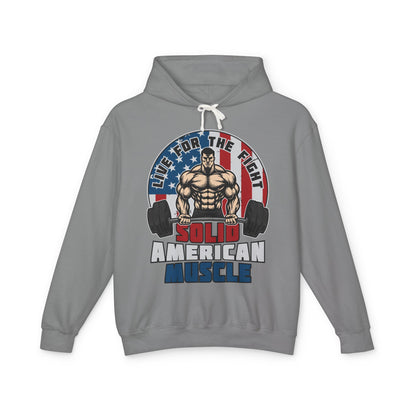 Solid American Muscle - Live for the Fight - Logo - Gym Hoodie / Pullover