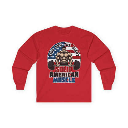 Solid American Muscle - Live for the Fight - Logo Long Sleeve T-Shirt