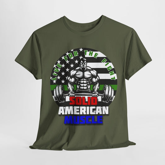 Solid American Muscle - Thin Green Line Logo Tribute T-Shirt