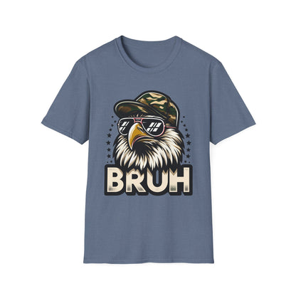 Patriot Collection - Eagle with Shades - Camo Hat - Bruh - T-Shirt