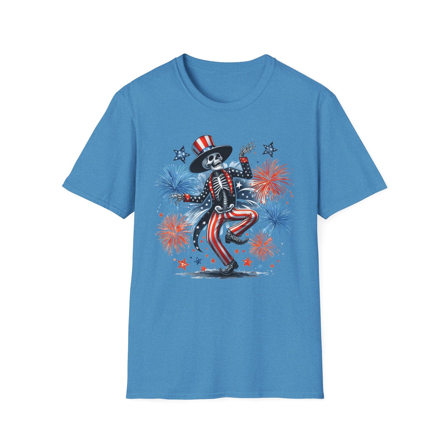Patriot Collection - Dancing Skeleton  - Uncle Sam - USA Fireworks - T-Shirt