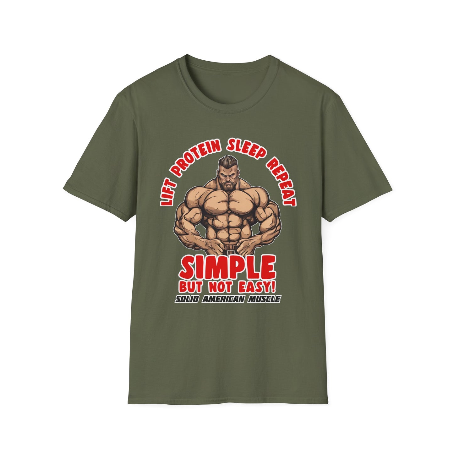 Solid American Muscle - Simple But Not Easy T-Shirt