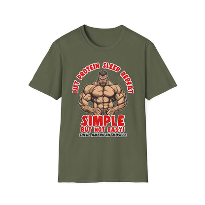 Solid American Muscle - Simple But Not Easy T-Shirt