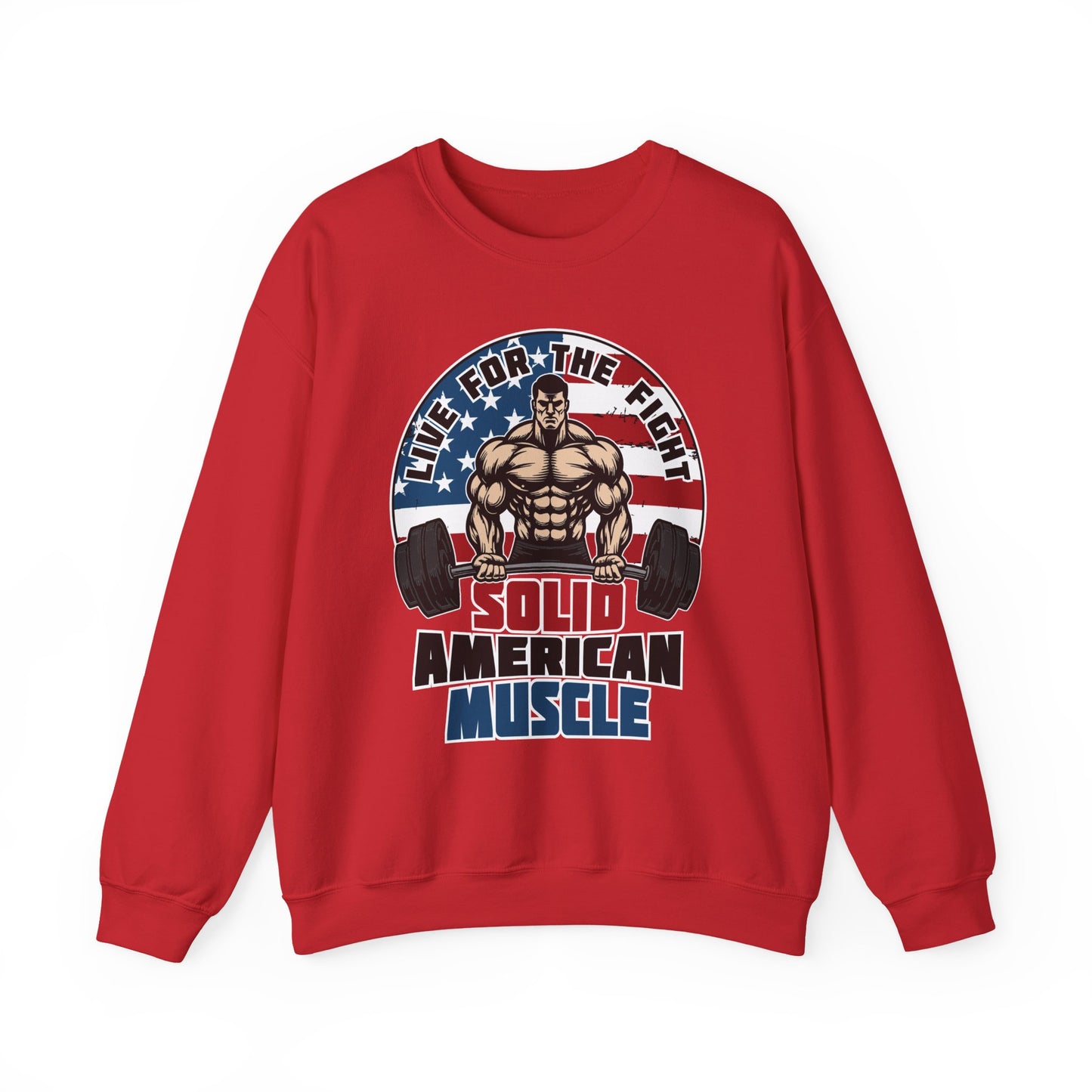 Solid American Muscle - Live for the Fight - Logo Sweatshirt