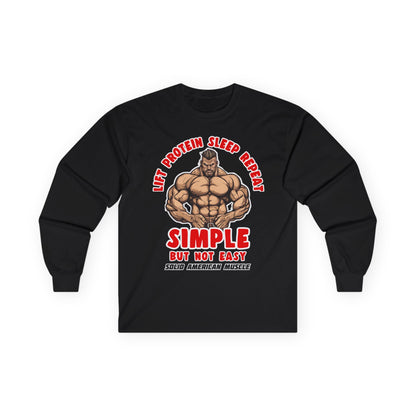 Solid American Muscle - Simple But Not Easy - Long Sleeve T-Shirt