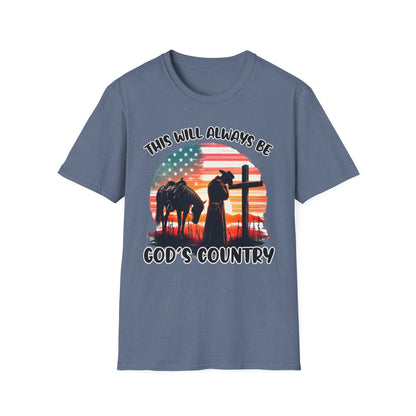 Patriot Collection - God's Country - Western Cross - T-Shirt