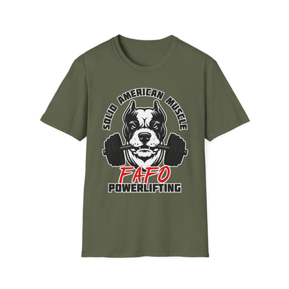 Solid American Muscle - FAFO Powerlifting - Mad Dog T-Shirt