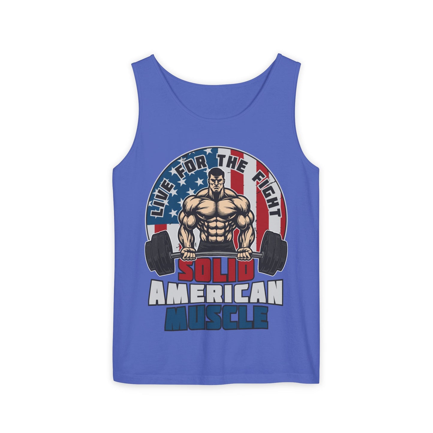 Solid American Muscle - Live For The Fight - Logo - Tank Top
