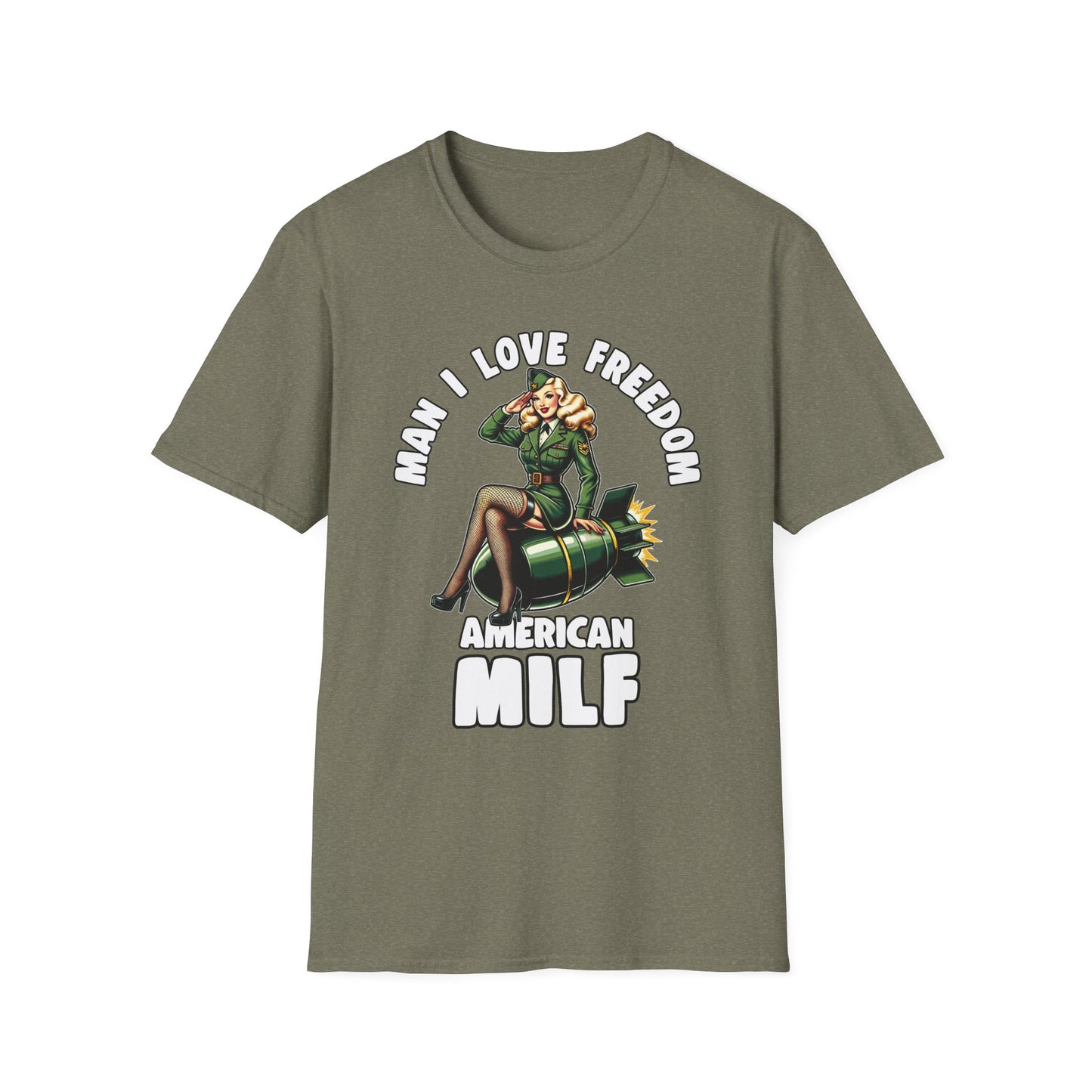 Patriot Collection - Man I Love Freedom - American MILF Pinup T-Shirt