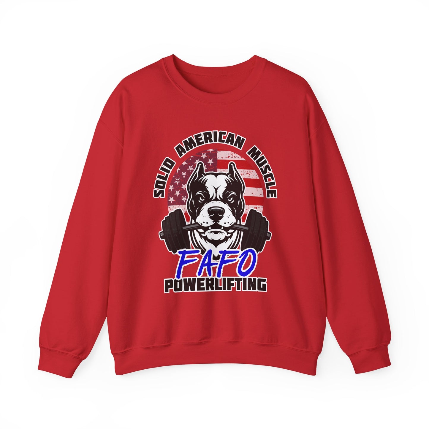 Solid American Muscle - FAFO Powerlifting - Mad Dog Sweatshirt