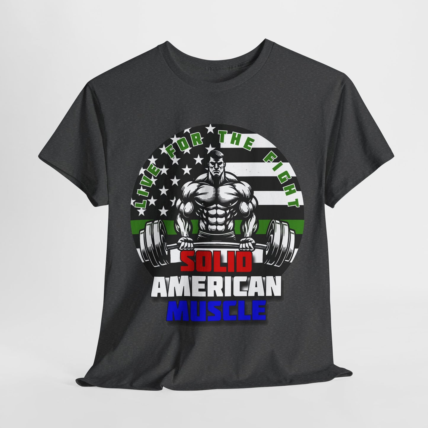 Solid American Muscle - Thin Green Line Logo Tribute T-Shirt