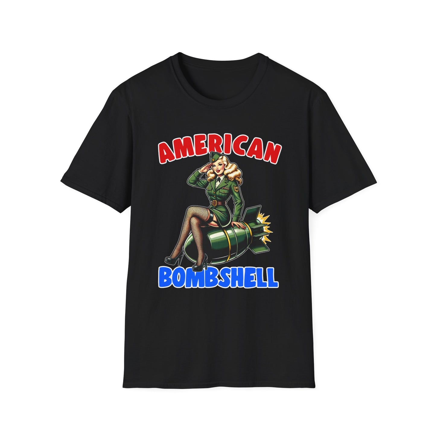 Patriot Collection - American Bombshell - Retro Military Style - T-Shirt